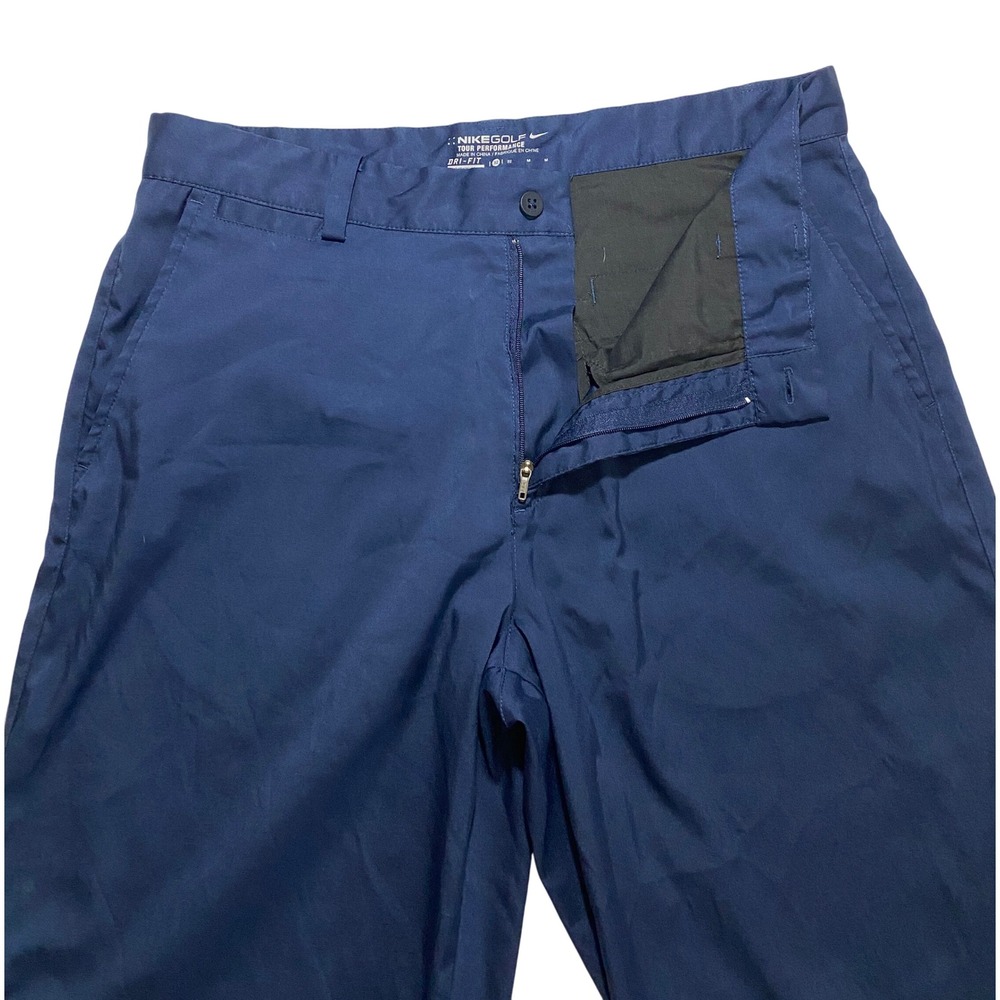 Nike Golf Tour‎ Performance Dri-Fit Mens 32x10 Navy Blue Golf Shorts - Picture 8 of 9